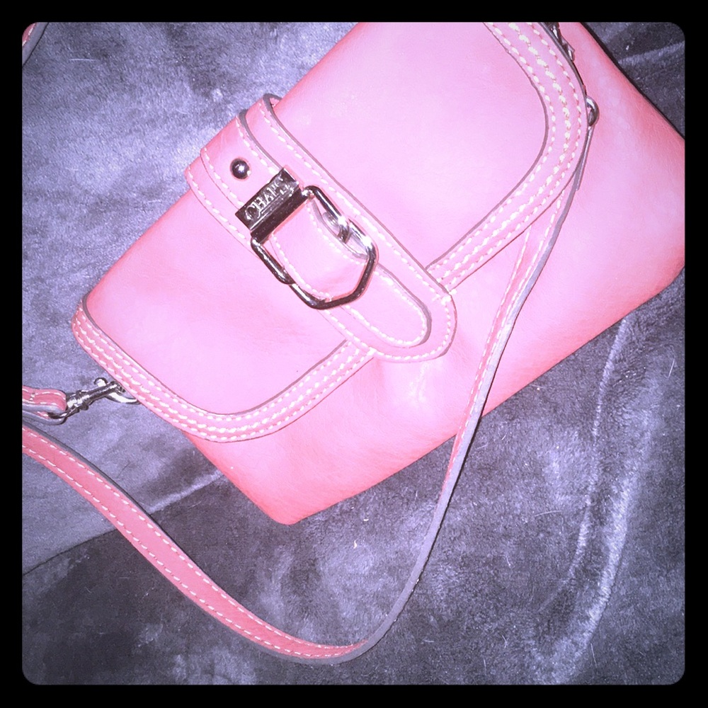 Chap Ralph Lauren orange leather purse/ clutch